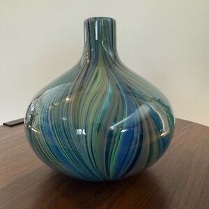 Multicolor Swirl Glass Vase